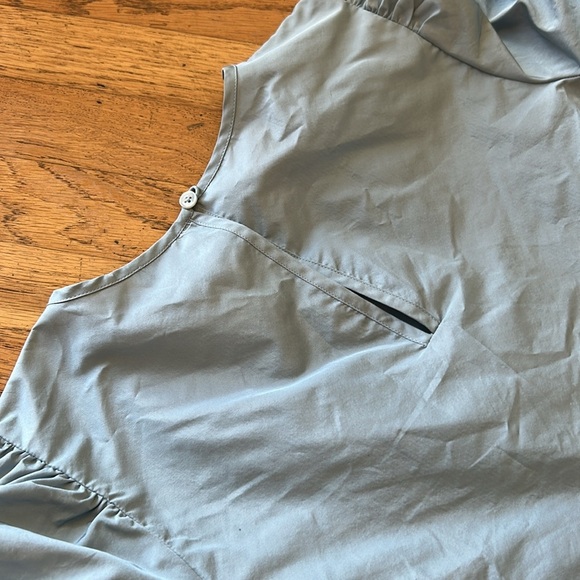 WILFRED LIGHT BLUE PUFF SLEEVE MINI DRESS Size 2XS - Picture 7 of 15